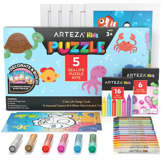 Arteza&#xAE; Kids Sea Life Jigsaw Puzzle Set, 32 pcs